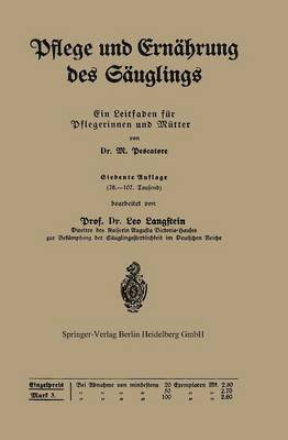 bokomslag Pflege und Ernährung des Säuglings