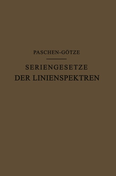 bokomslag Seriengesetze der Linienspektren