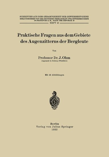 bokomslag Praktische Fragen aus dem Gebiete des Augenzitterns der Bergleute