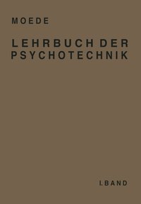 bokomslag Lehrbuch der Psychotechnik