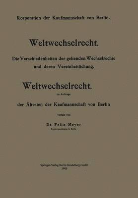 Felix Meyer - Weltwechselrecht, Häftad