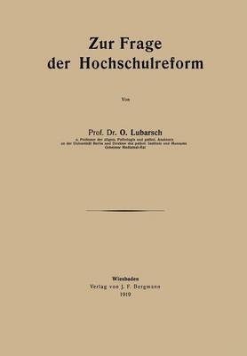 bokomslag Zur Frage der Hochschulreform