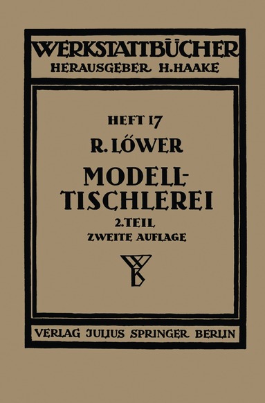 bokomslag Modelltischlerei