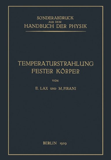 bokomslag Temperaturstrahlung fester Krper