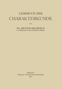 bokomslag Lehrbuch der Charakterkunde