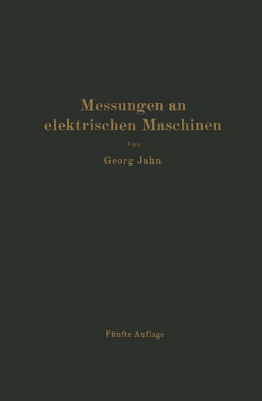 bokomslag Messungen an elektrischen Maschinen