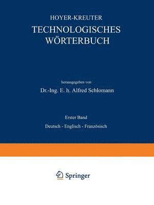 NA Hoyer, NA Kreuter, Alfred Schlomann, Na Hoyer, Na Kreuter - Technologisches Wörterbuch, Häftad