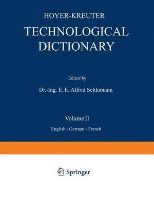 NA Hoyer, NA Kreuter, Alfred Schlomann, Na Hoyer, Na Kreuter - Technological Dictionary, Häftad