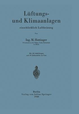 bokomslag Lftungs- und Klimaanlagen einschlielich Luftheizung