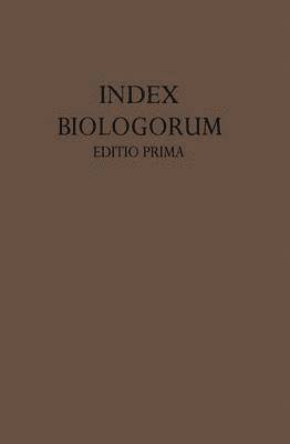 bokomslag Index Biologorum