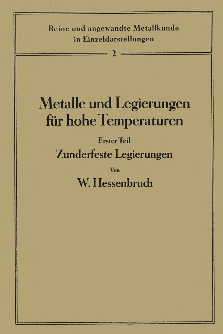 Metalle und Legierungen fr hohe Temperaturen 1