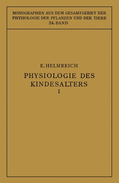 bokomslag Physiologie des Kindesalters