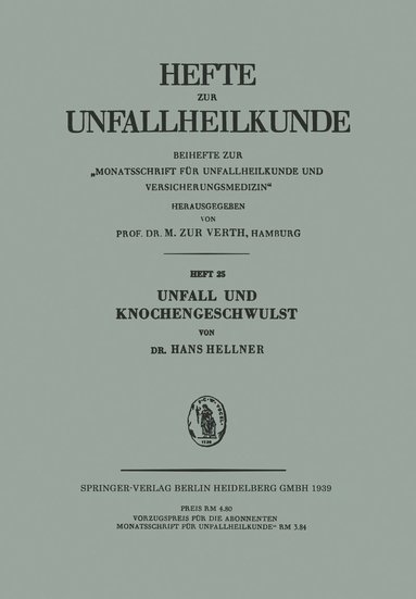 bokomslag Unfall und Knochengeschwulst