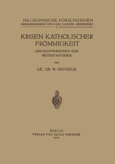 bokomslag Krisen Katholischer Frmmigkeit und Konversionen zum Protestantismus