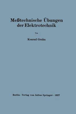 bokomslag Meßtechnische Übungen der Elektrotechnik