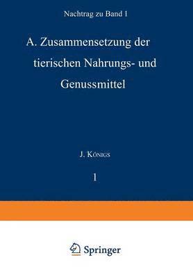 Chemie der menschlichen Nahrungs- und Genussmittel 1