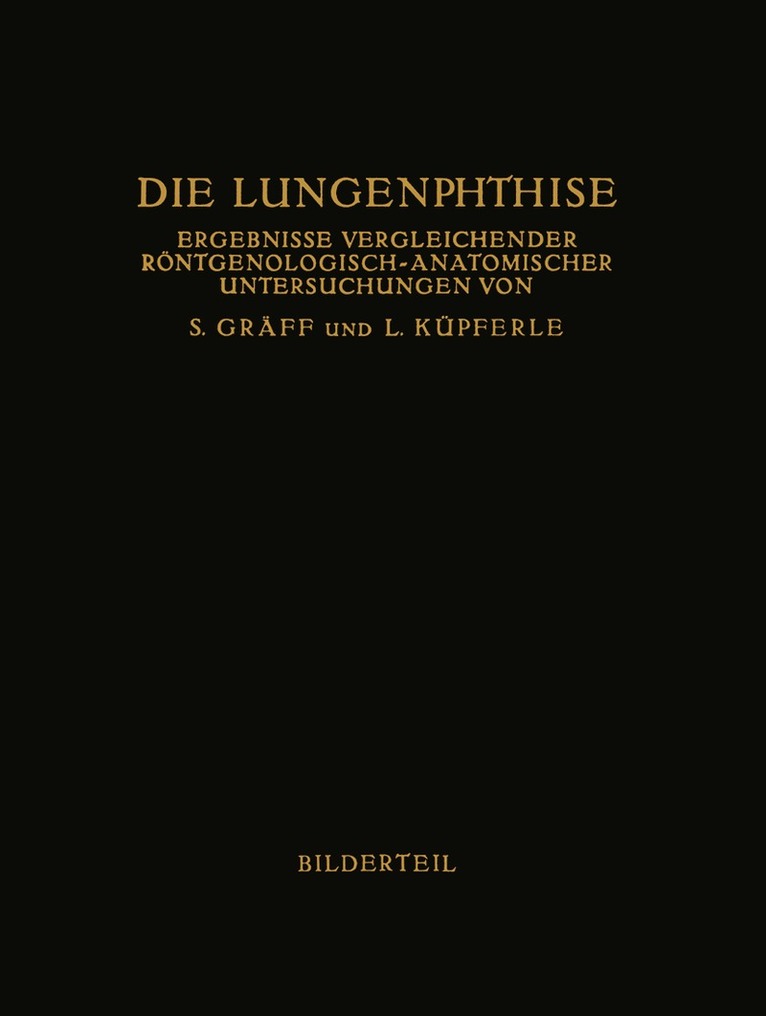 Siegfried Gräff, Leopold Küpferle, Siegfried Graff, Leopold Kupferle - Die Lungenphthise, Häftad