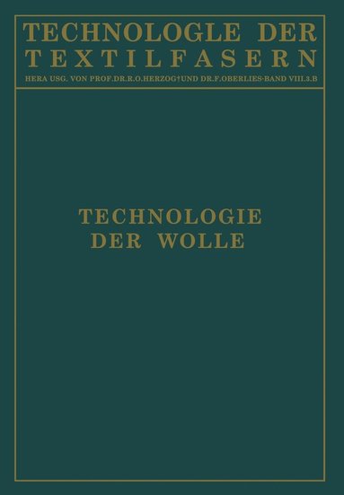 bokomslag Technologie der Wolle