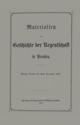 E. Frensdorff, E. Frensdorff - Materialien zur Geschichte der Regentschaft in Preußen, Häftad