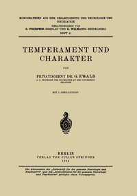 bokomslag Temperament und Charakter