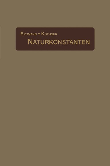 bokomslag Naturkonstanten in alphabetischer Anordnung