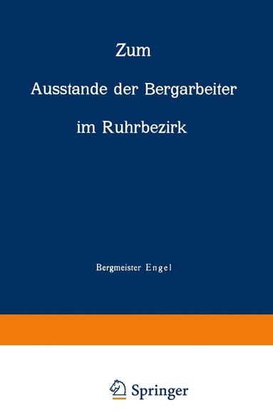 bokomslag Zum Ausstande der Bergarbeiter im Ruhrbezirk