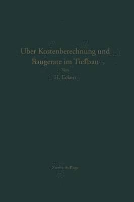 bokomslag Über Kostenberechnung und Baugeräte im Tiefbau