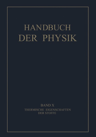 bokomslag Thermische Eigenschaften der Stoffe