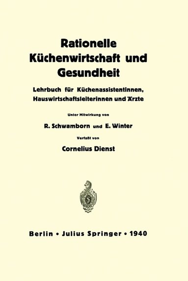 bokomslag Rationelle Küchenwirtschaft und Gesundheit