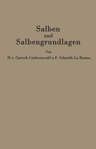 bokomslag Salben und Salbengrundlagen