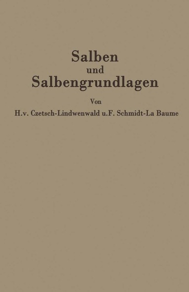 bokomslag Salben und Salbengrundlagen