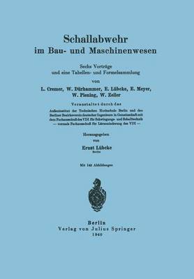 bokomslag Schallabwehr im Bau- und Maschinenwesen