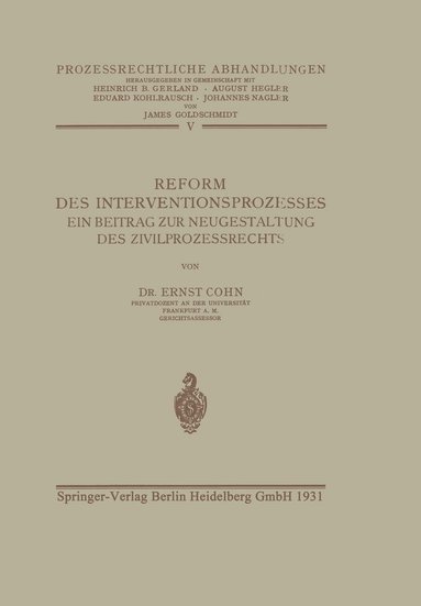 bokomslag Reform des Interventionsprozesses