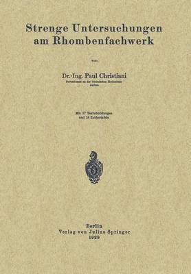 bokomslag Strenge Untersuchungen am Rhombenfachwerk