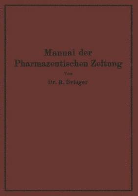 bokomslag Manual der Pharmazeutischen Zeitung