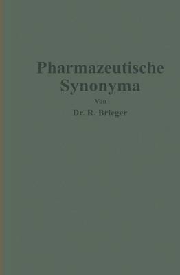 bokomslag Pharmazeutische Synonyma