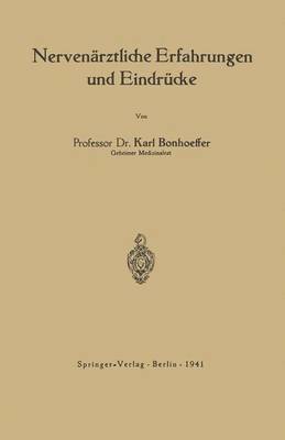 bokomslag Nervenrztliche Erfahrungen und Eindrcke