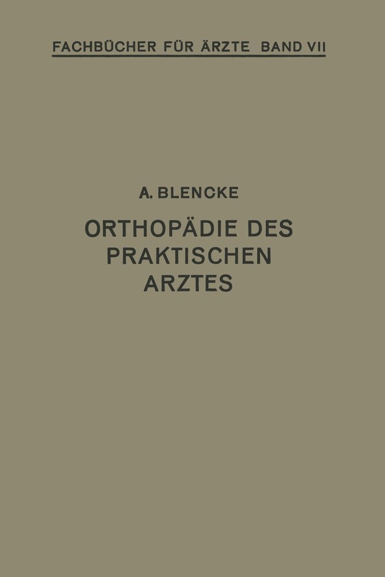 Orthopdie des Praktischen Arztes 1