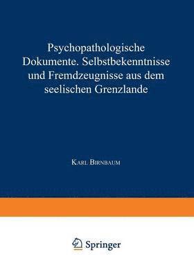 bokomslag Psychopathologische Dokumente