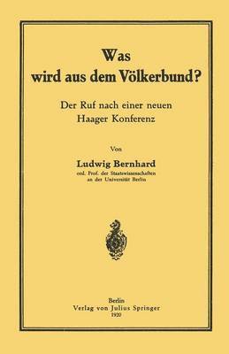 bokomslag Was wird aus dem Völkerbund?