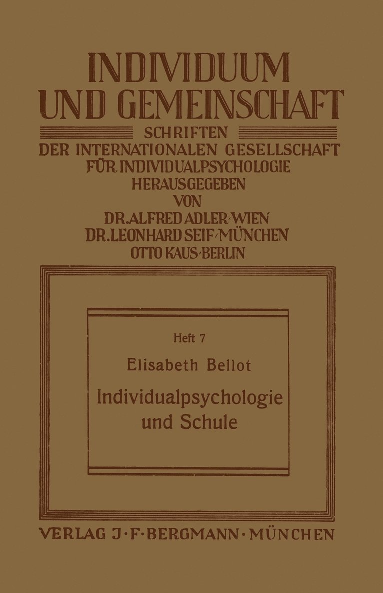 Individualpsychologie und Schule 1