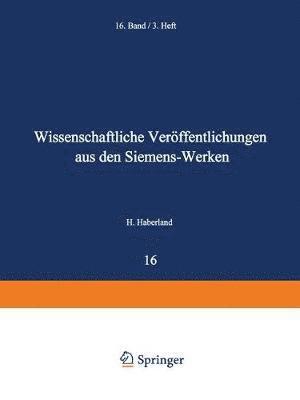 bokomslag Wissenschaftliche Verffentlichungen aus den Siemens-Werken