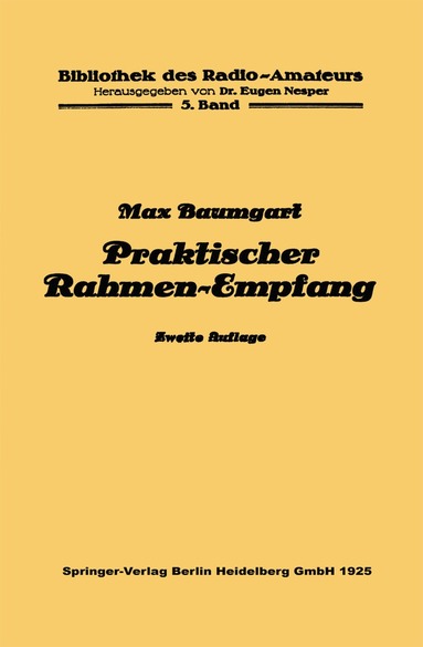 Max Baumgart, Eugen Nesper - Praktischer Rahmen-Empfang, Häftad