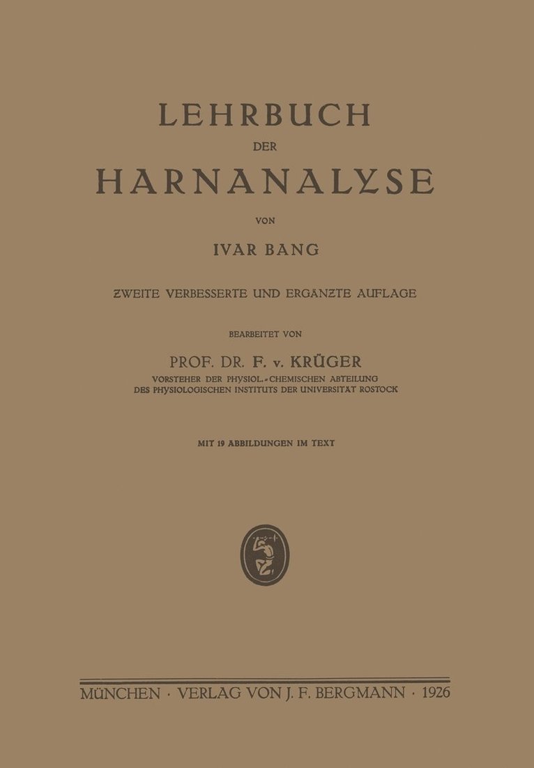 Lehrbuch der Harnanalyse 1