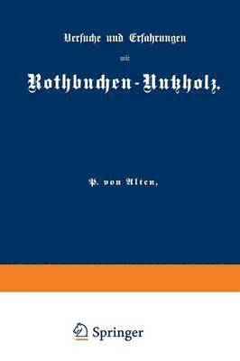 bokomslag Versuche und Erfahrungen mit Rothbuchen-Nutzholz