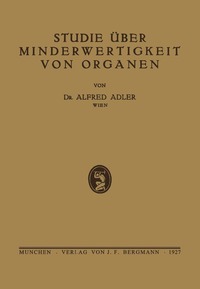 bokomslag Studie über Minderwertigkeit von Organen