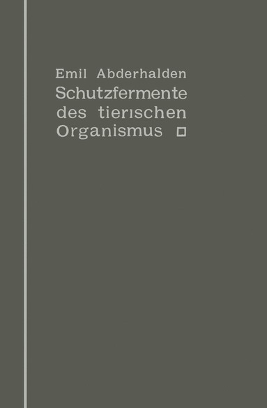 bokomslag Schutzfermente des tierischen Organismus