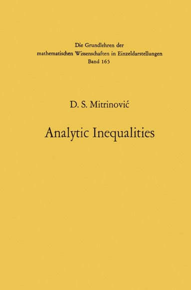 bokomslag Analytic Inequalities