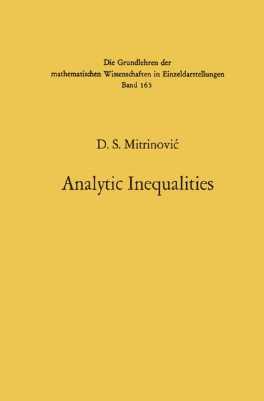 bokomslag Analytic Inequalities