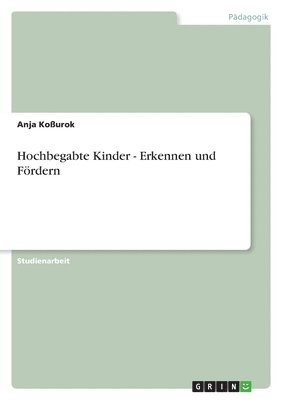 bokomslag Hochbegabte Kinder - Erkennen und Frdern